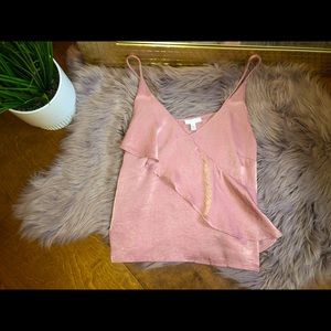 pink nordstrom’s ruffle top